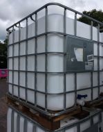 1000 Litre, Clear HDPE, IBC Bulk Containers, Square Bars, Wooden Base
